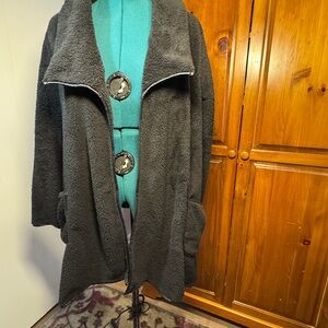 Simply Couture black sherpa fleece jacket - Size Large